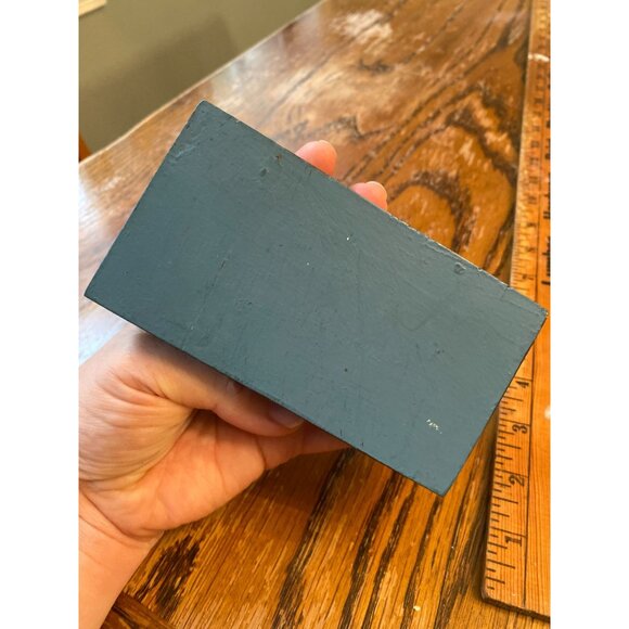 Small Blue Hand-Painted Wooden Trinket Box With Yellow Sunflowers Design - Picture 5 of 5